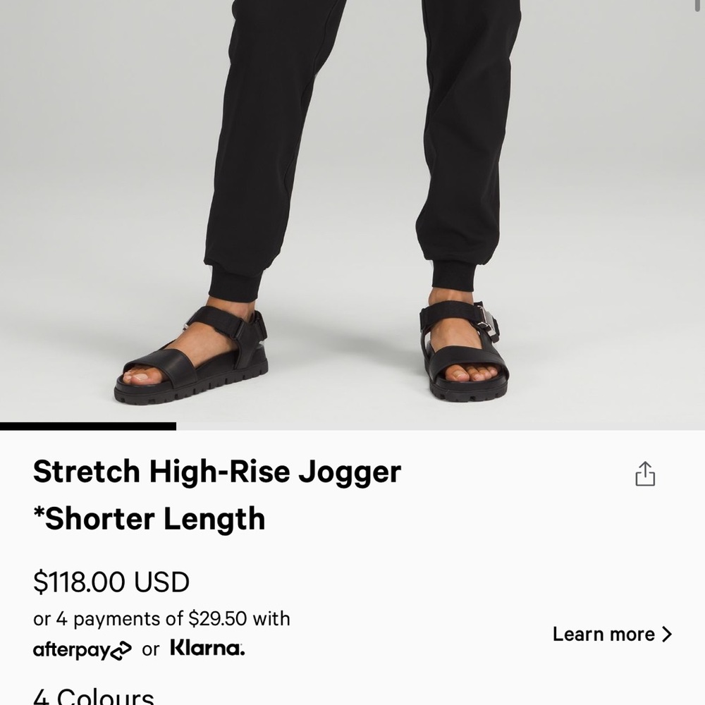 black lululemon joggers. worn once. GREAT CONDITION